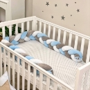 Protectie laterala patut bebe albastru-grafit (3)